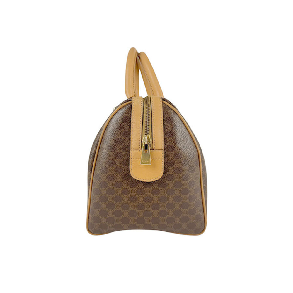Celine Macadam Leather Handbag Brown Gold - Picture 2 of 4
